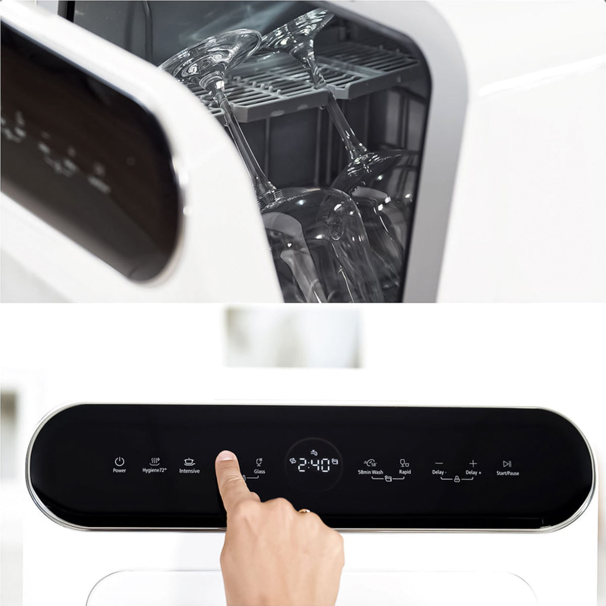Lavavajillas compacto Mini D Trip 2 Evvo 3 cubiertos 6 programas E blanco 42 cm 4