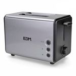 Tostador EDM 850W doble ranura 5 niveles inox