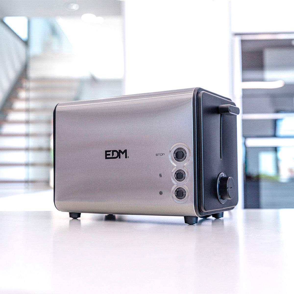 Tostador EDM 850W doble ranura 5 niveles inox 3