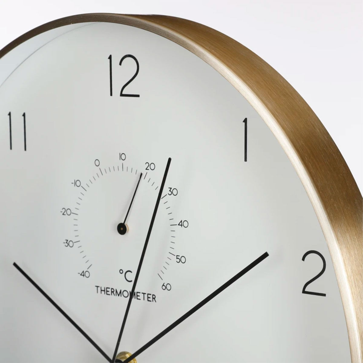 Reloj de pared Andy forma circular con termómetro e higrómetro Ø35x4,5 ...