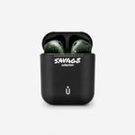 Auriculares inalámbricos Savage Hit Sound 3001/SV Universal blue Bluetooth 5.0 estuche de carga negro 5