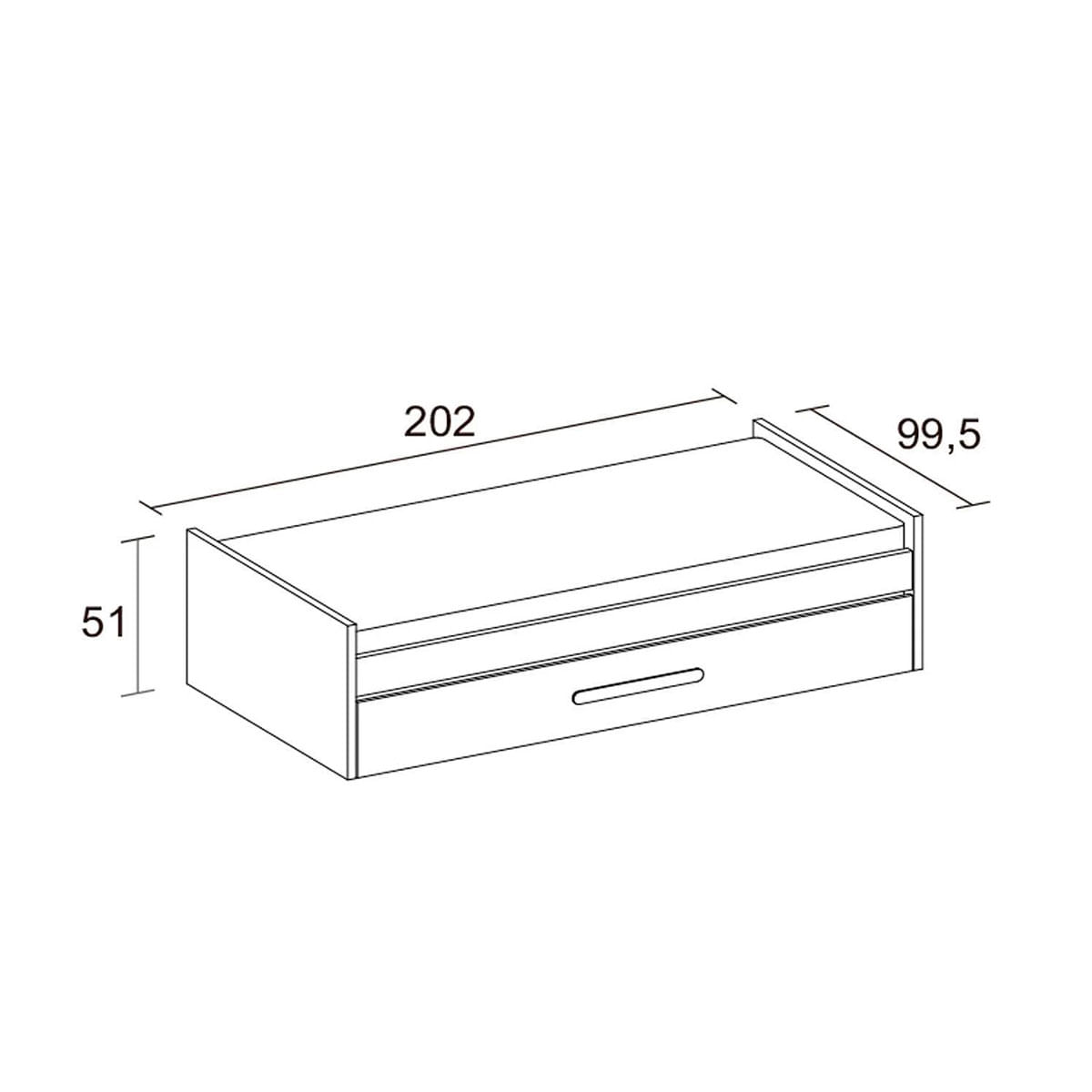 Cama-nido-Estelle-con-tirador-blanco-mate-sahara-51x202x995-cm