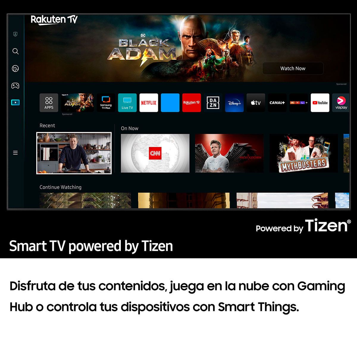 Televisor Smart TV Samsung Q60C 4K UHD 43'' 4K UHD QLED Tizen F negro 6