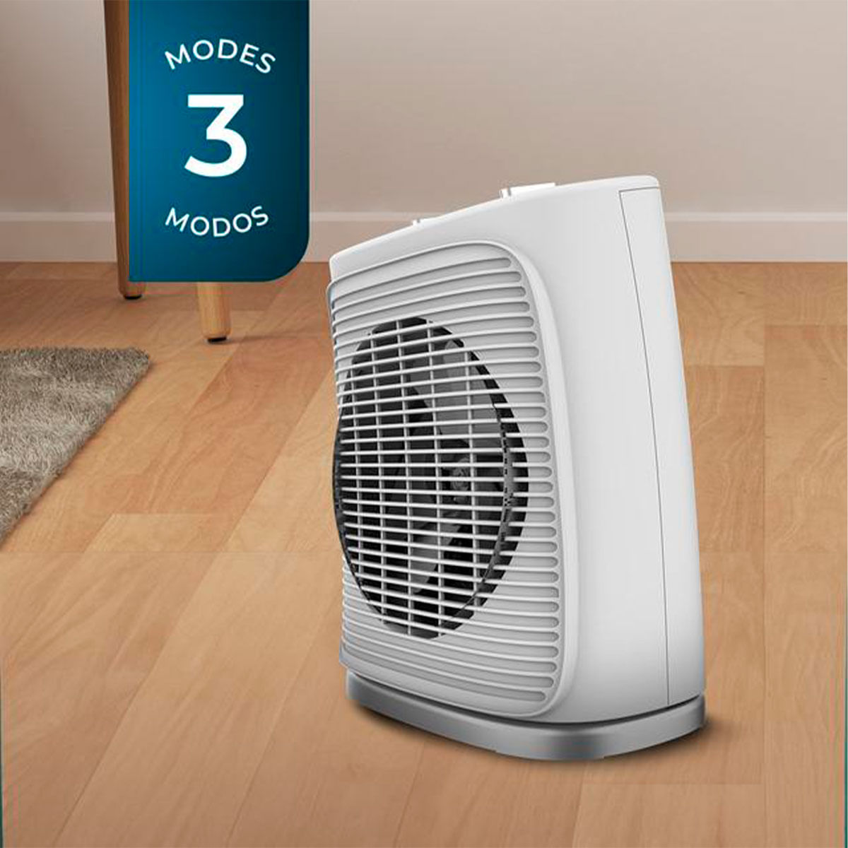 Calefactor ventilador Cecotec ReadyWarm 2050 Max Force Rotate White 2000W oscilante blanco 3