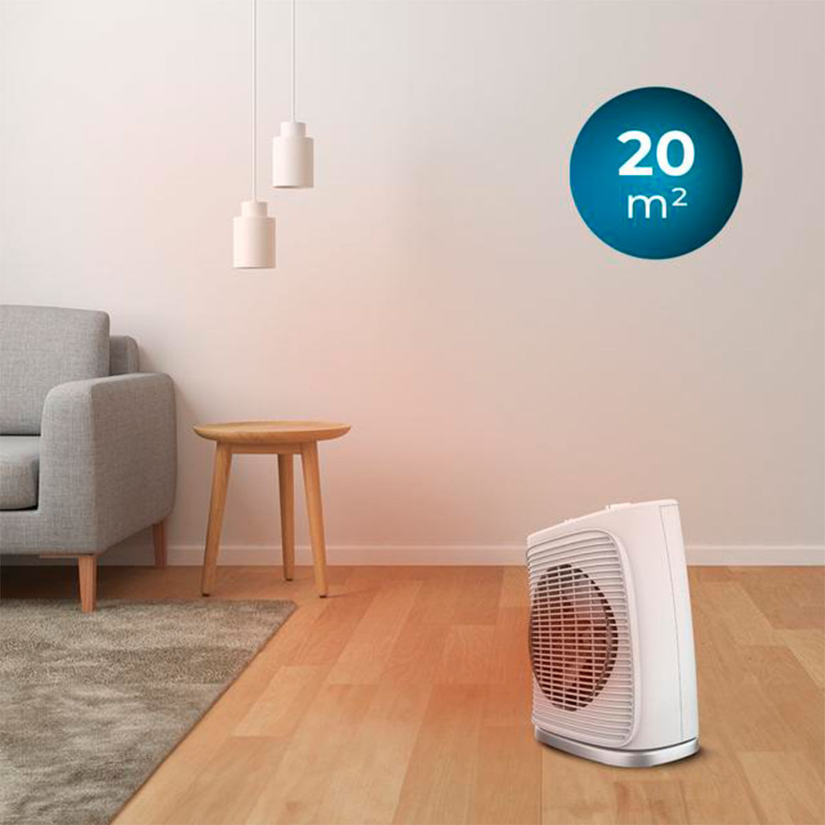 Calefactor ventilador Cecotec ReadyWarm 2050 Max Force Rotate White 2000W oscilante blanco 4