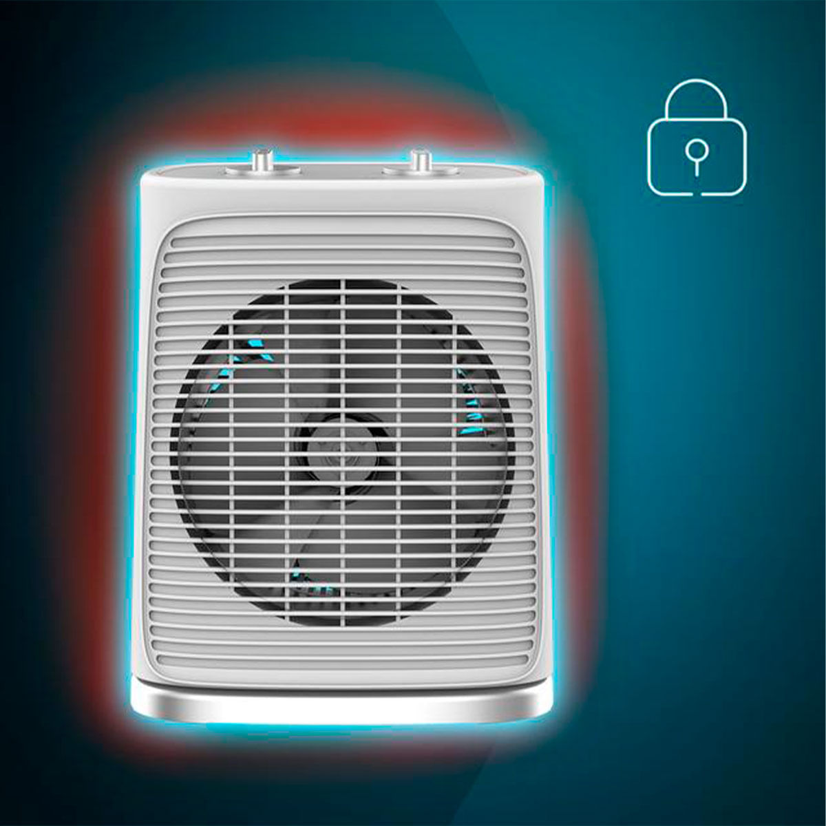 Calefactor ventilador Cecotec ReadyWarm 2050 Max Force Rotate White 2000W oscilante blanco 6