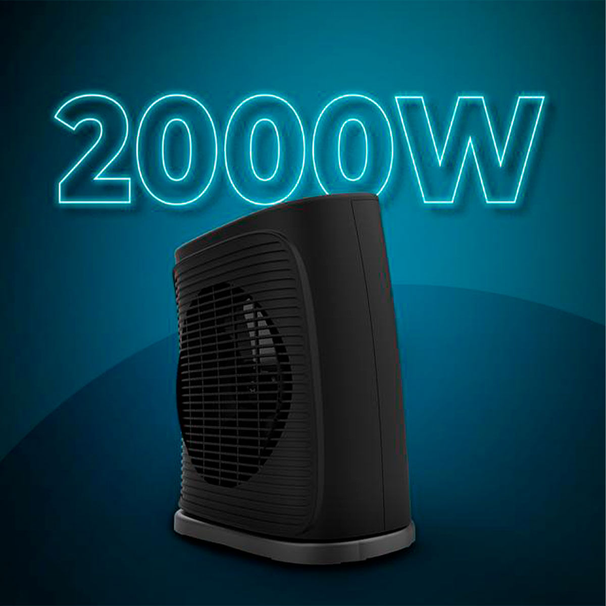 Calefactor ventilador Cecotec ReadyWarm 2050 Max Force Black 2000W diseño vertical negro 2