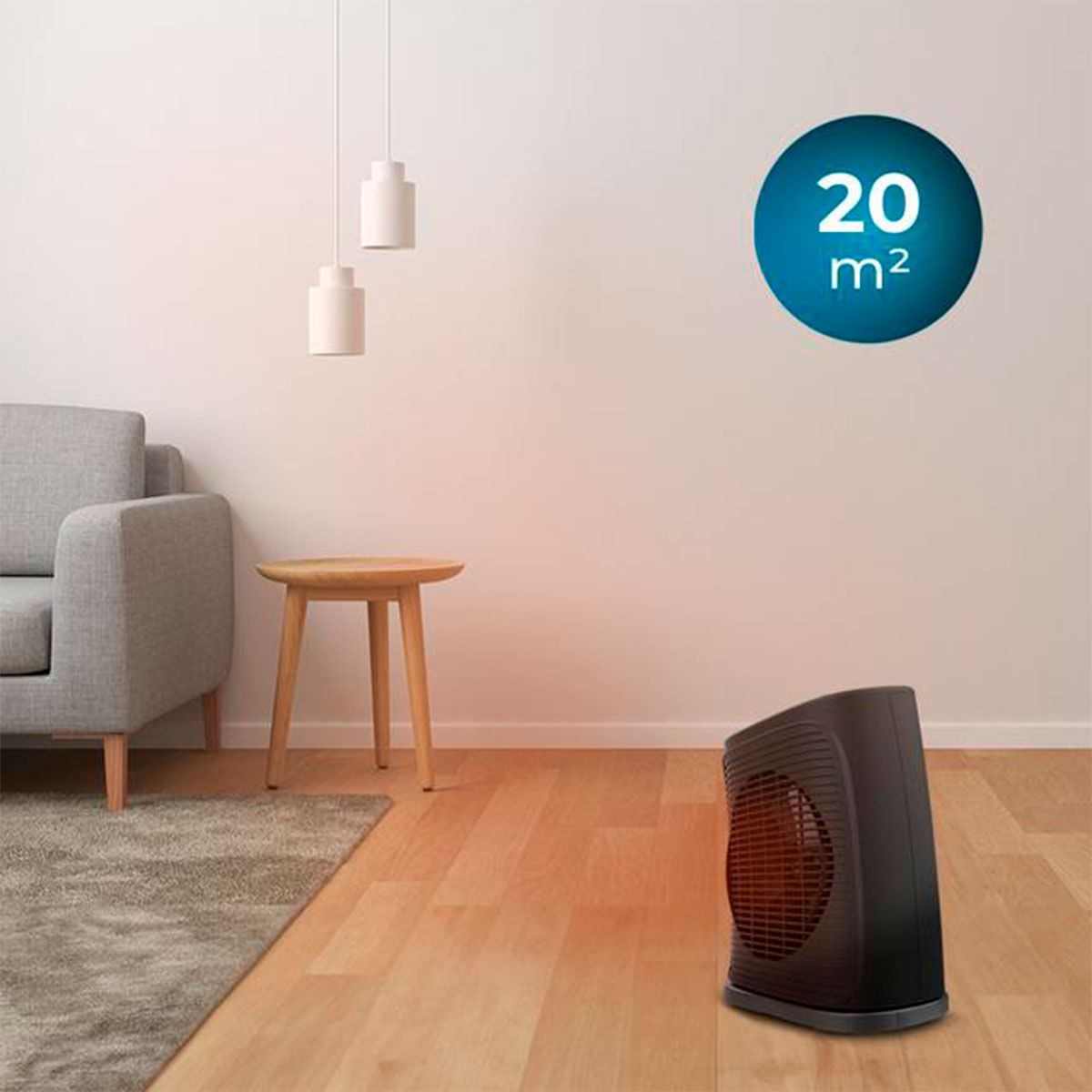Calefactor ventilador Cecotec ReadyWarm 2050 Max Force Black 2000W diseño vertical negro 5
