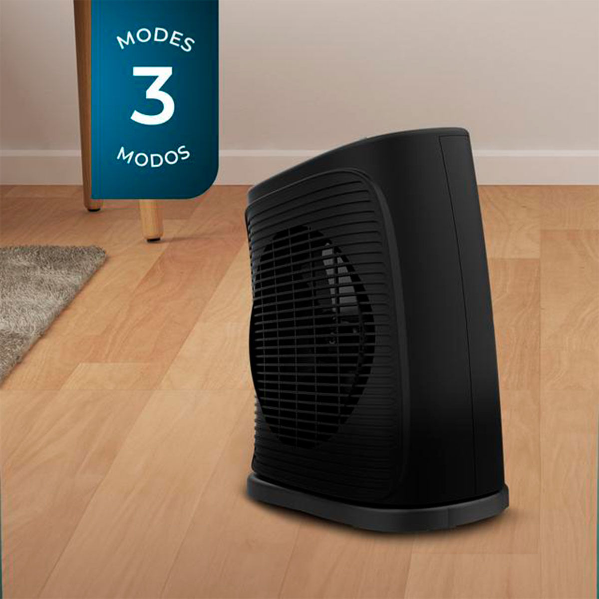 Calefactor ventilador Cecotec ReadyWarm 2050 Max Force Black 2000W diseño vertical negro 6