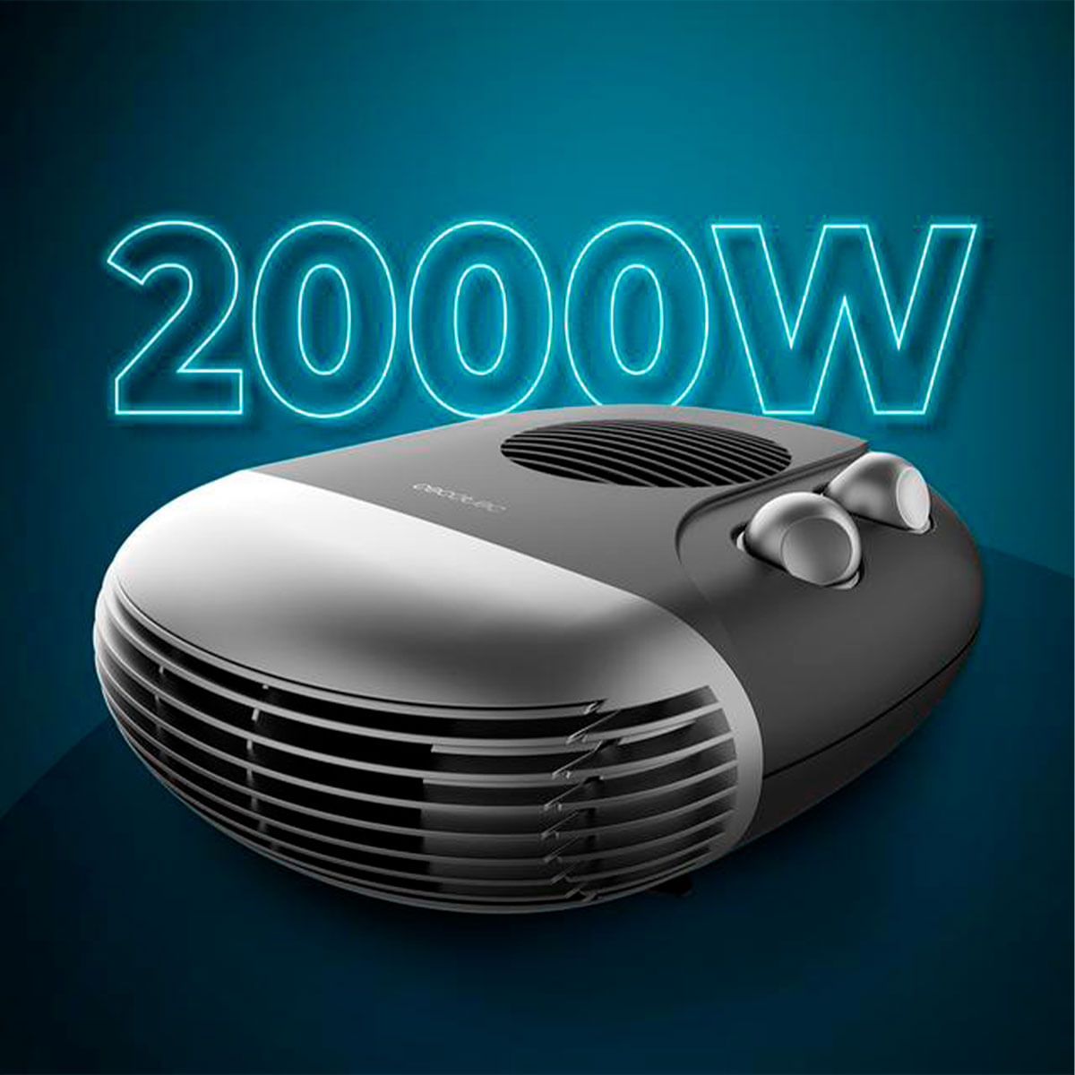 Calefactor ventilador Cecotec ReadyWarm 2000 Max Horizon Black 2000W diseño horizontal negro 2