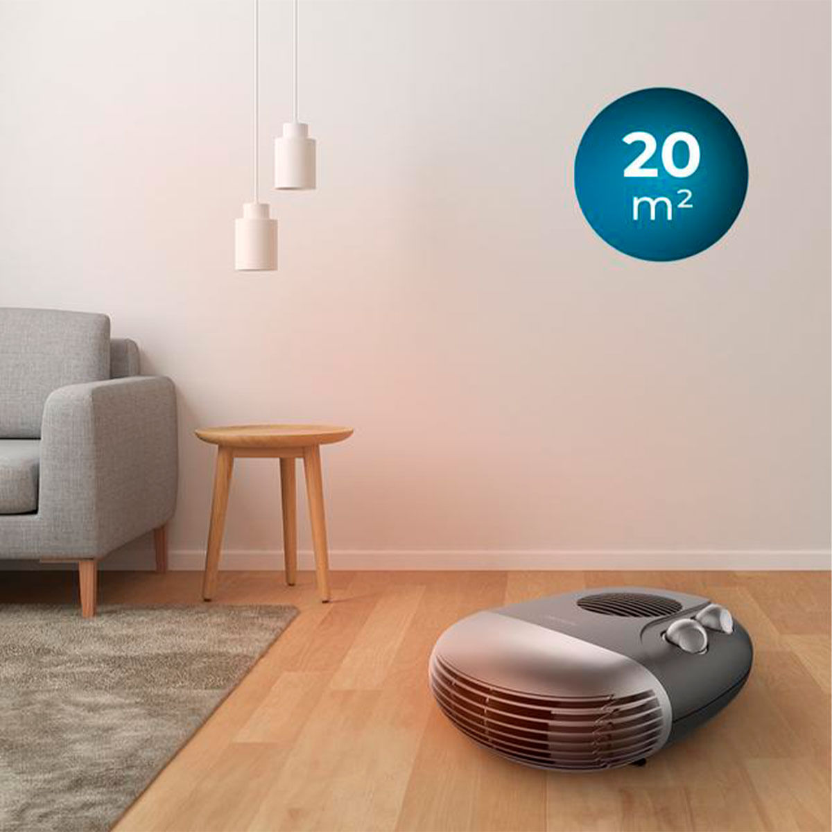 Calefactor ventilador Cecotec ReadyWarm 2000 Max Horizon Black 2000W diseño horizontal negro 7