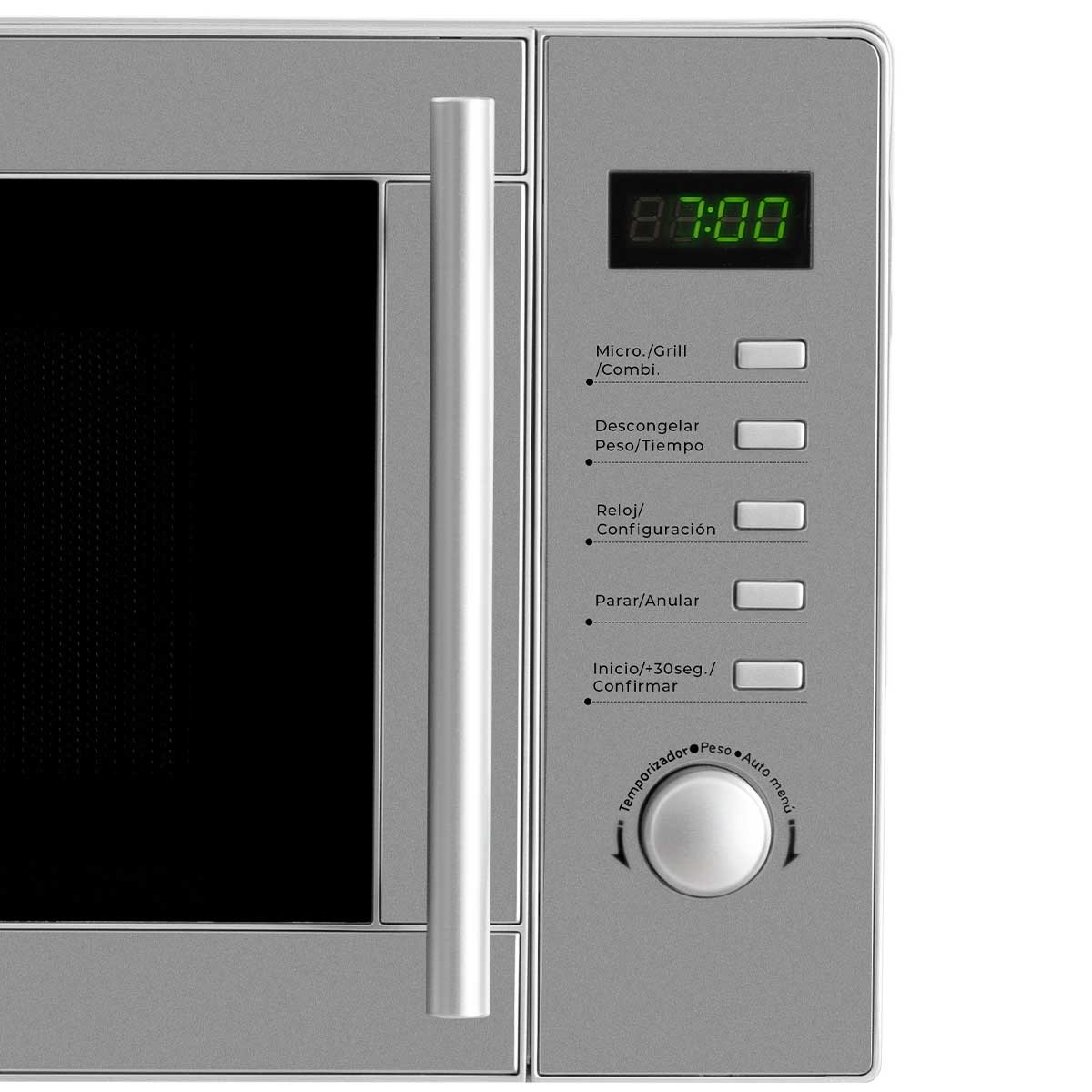 Microondas con grill Svan SMW2700DGX 700W 20L display LED inox 3