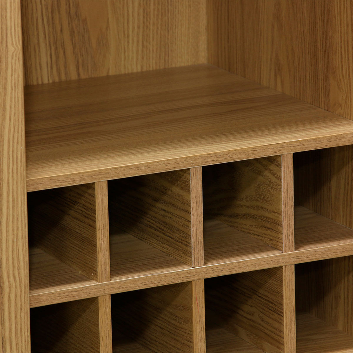 Mueble botellero Trend 1 puerta 12 botellas + colgador de copas madera 120x80x40 cm 5