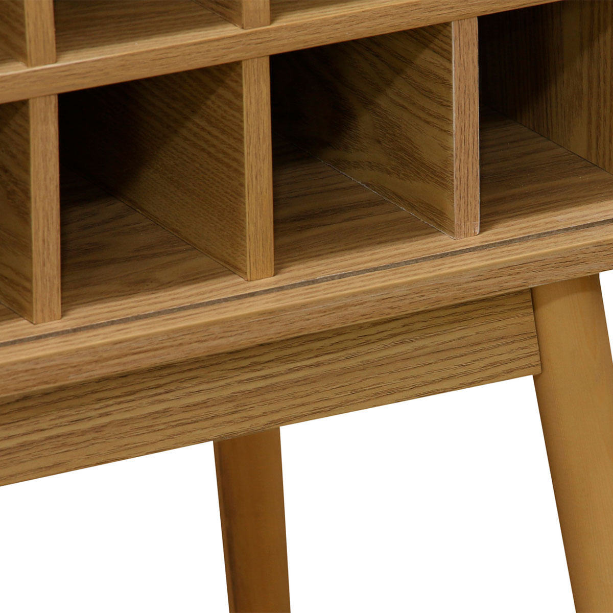 Mueble botellero Trend 1 puerta 12 botellas + colgador de copas madera 120x80x40 cm 7