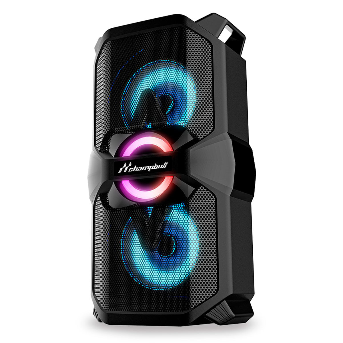 Altavoz portátil Champbull D601 20W luces LED con micrófono negro 2