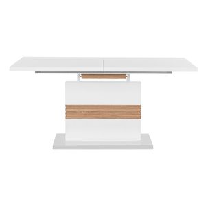 Mesa extensible Carlota blanco/cambria 77x160-200x90 cm