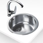 Fregadero de cocina Teka ERC 1C 1 cubeta circular inox