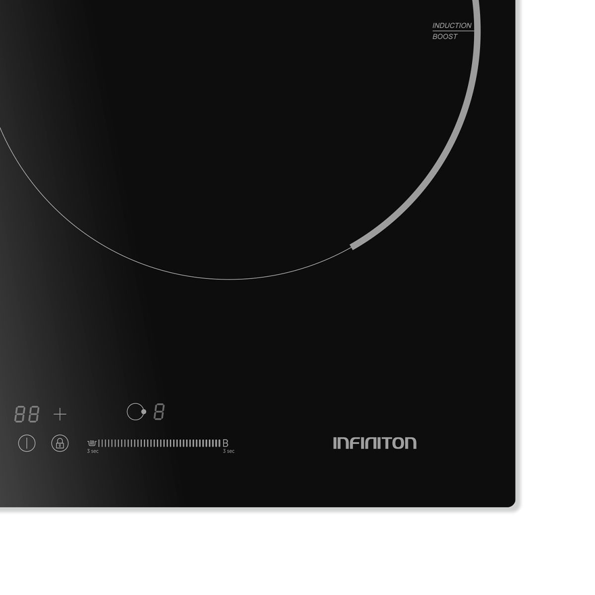 Placa de inducción Infiniton IND-3NTA 7400W 3 zonas 9 niveles negro 59 cm 3