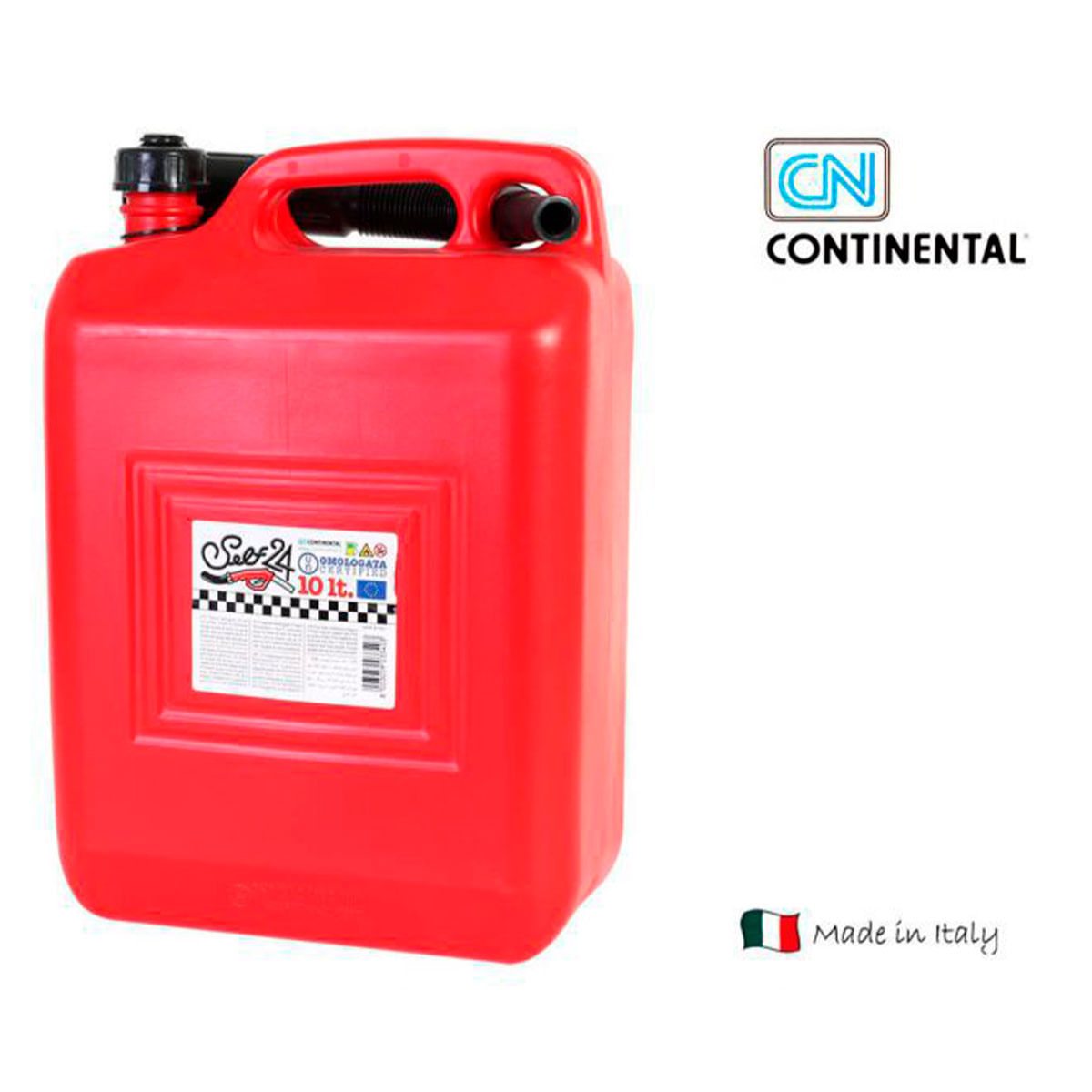 Bidón de gasolina Continental 10L con embudo rojo 2