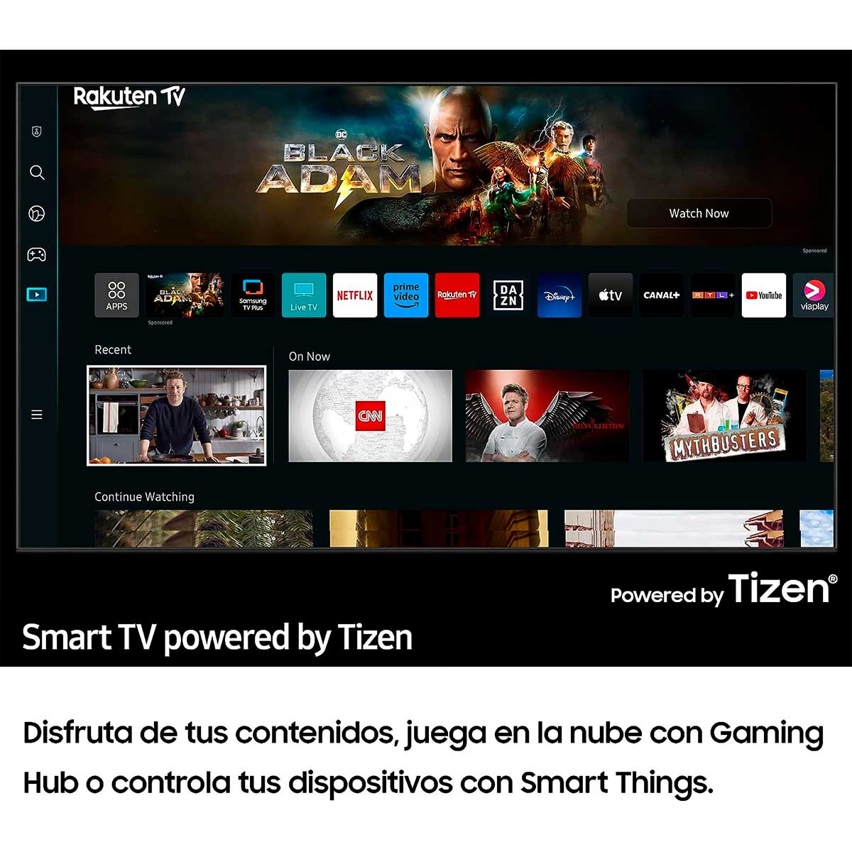 Televisor Smart TV Samsung Q60C 50'' 4K UHD QLED Tizen E negro 7