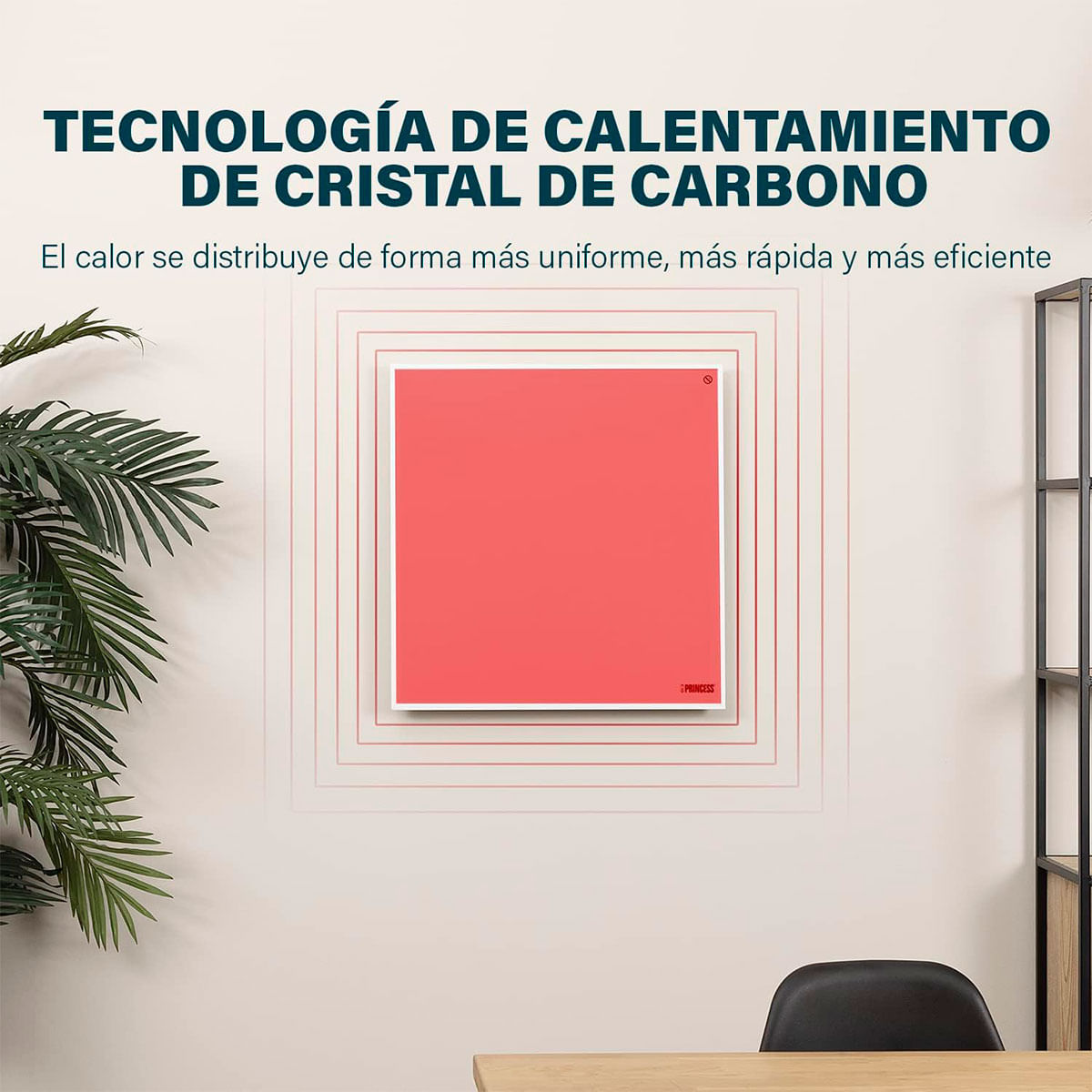 Emisor térmico por infrarrojos Princess 348035 350W WiFi control por voz blanco 3