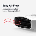 Calefactor ventilador Copacabana Universal Blue 2000W diseño horizontal blanco 4