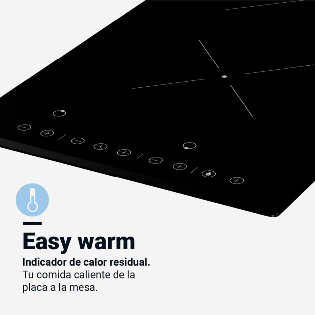 Placa vitrocerámica Vega 6030B Universal Blue 3000W 2 zonas negro 30 cm 5