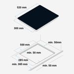 Placa vitrocerámica Vega 6030B Universal Blue 3000W 2 zonas negro 30 cm medidas