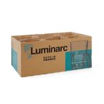 Pack de 6 vasos New America Luminarc 40cl diseño con relieve transparente 3