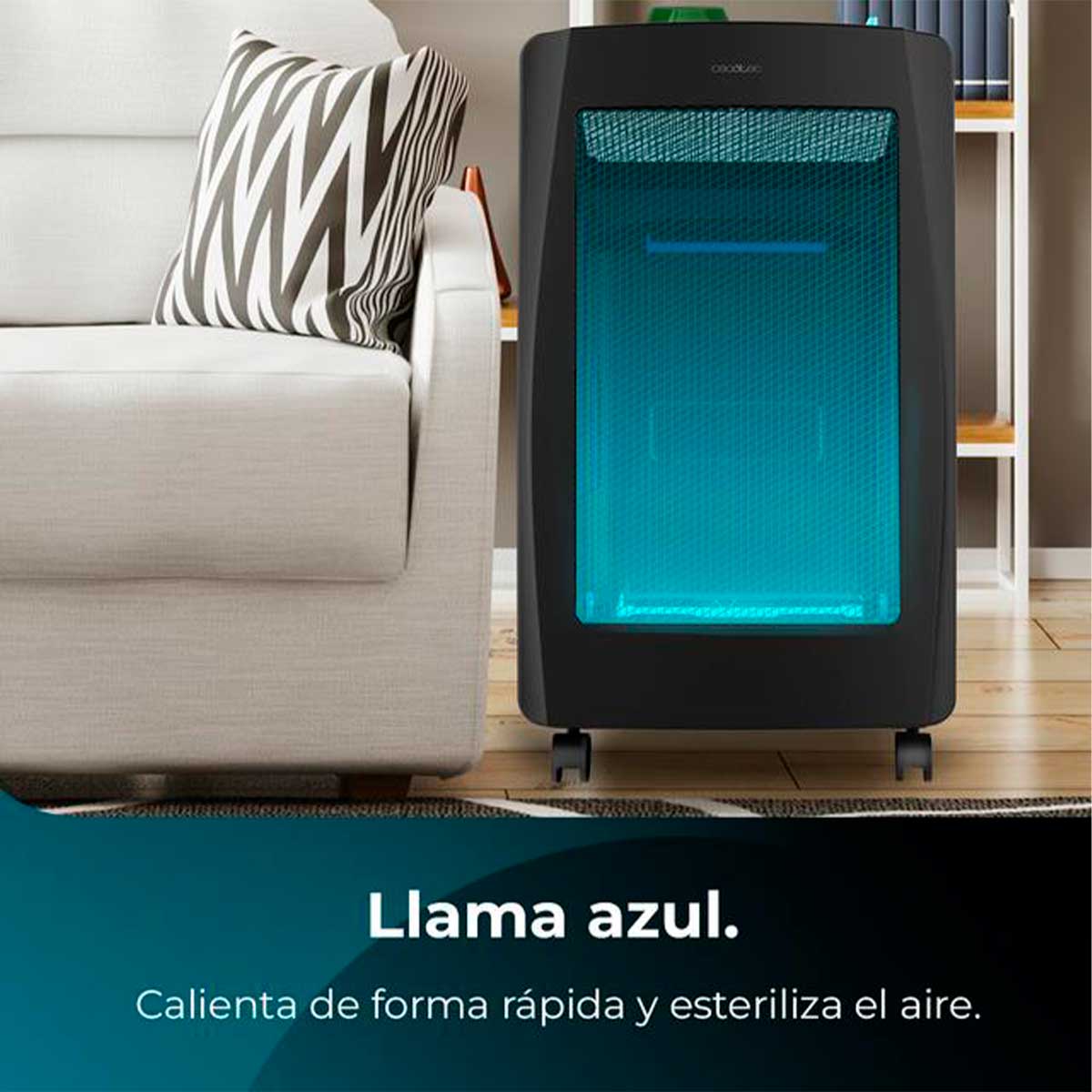 Estufa catalítica Cecotec ReadyWarm 4200 BlueFlame Foldable 4200W llama azul negro 8