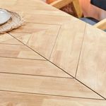 Mesa de comedor fija Spike fresado superior de espiga roble Nordish/negro 76x150x90 cm 3