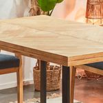 Mesa de comedor fija Spike fresado superior de espiga roble Nordish/negro 76x150x90 cm 4