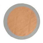Alfombra MOA Vinthera yute ocre/gris Ø120 cm