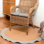 Alfombra MOA Vinthera yute ocre/gris Ø120 cm 3