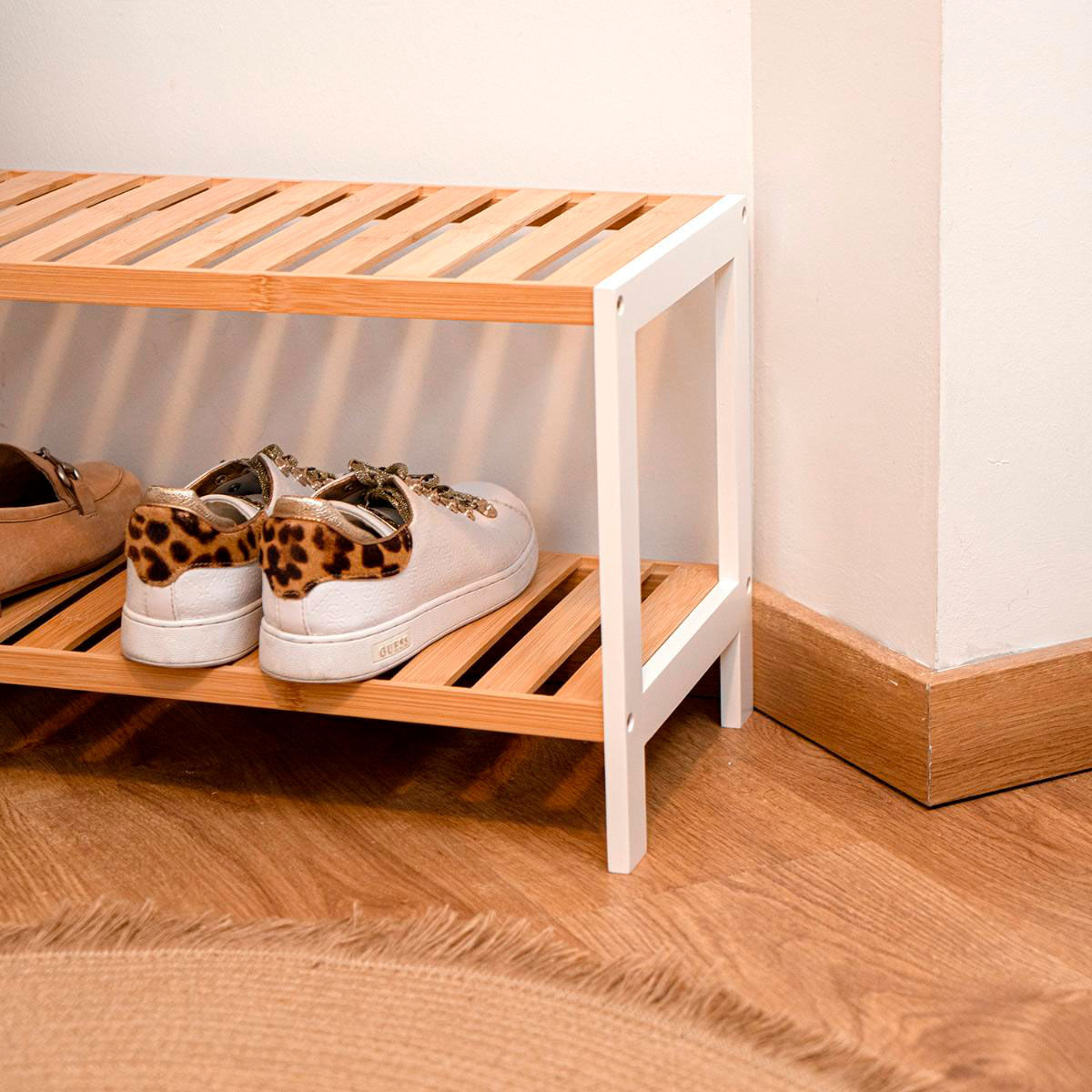 Zapatero MOA Vinthera 2 estantes bambú lacado natural 31x69x24,5 cm 3