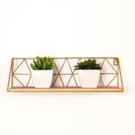Estante de pared MOA Vinthera natural/dorado 12x40x12 cm 2