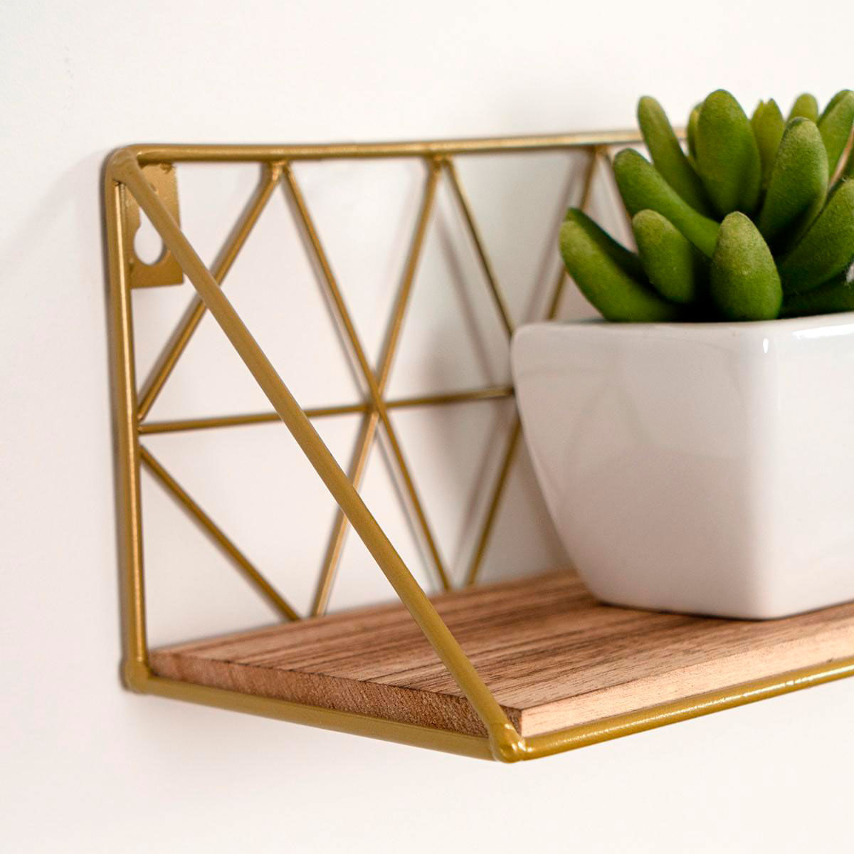Estante de pared MOA Vinthera natural/dorado 12x40x12 cm 4