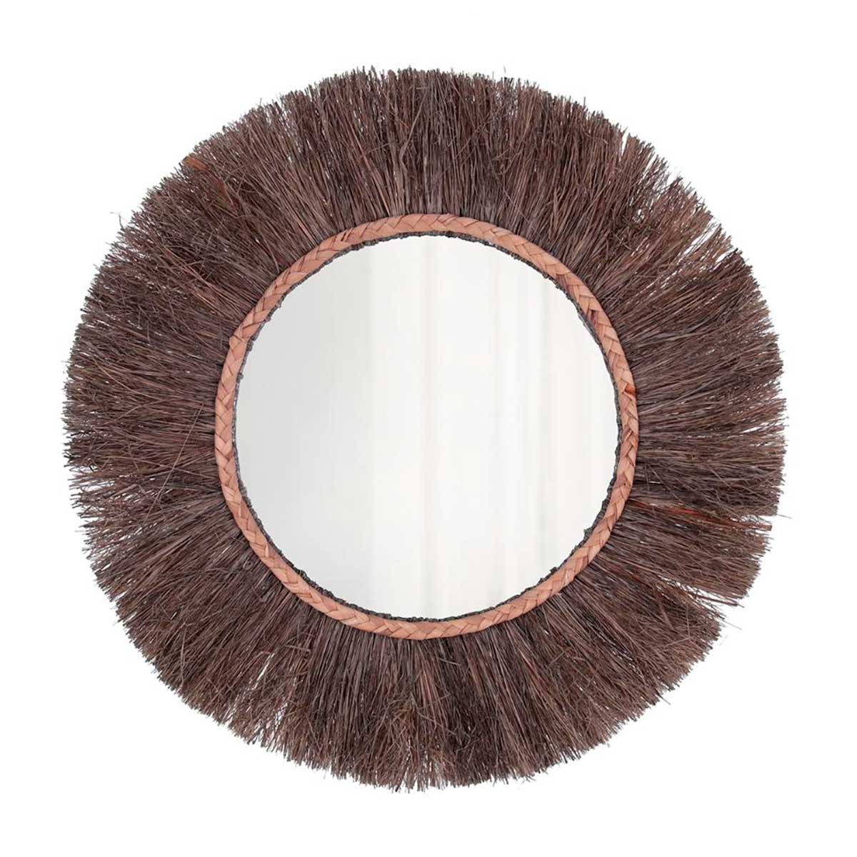 Espejo MOA Vinthera circular marrón Ø45 cm