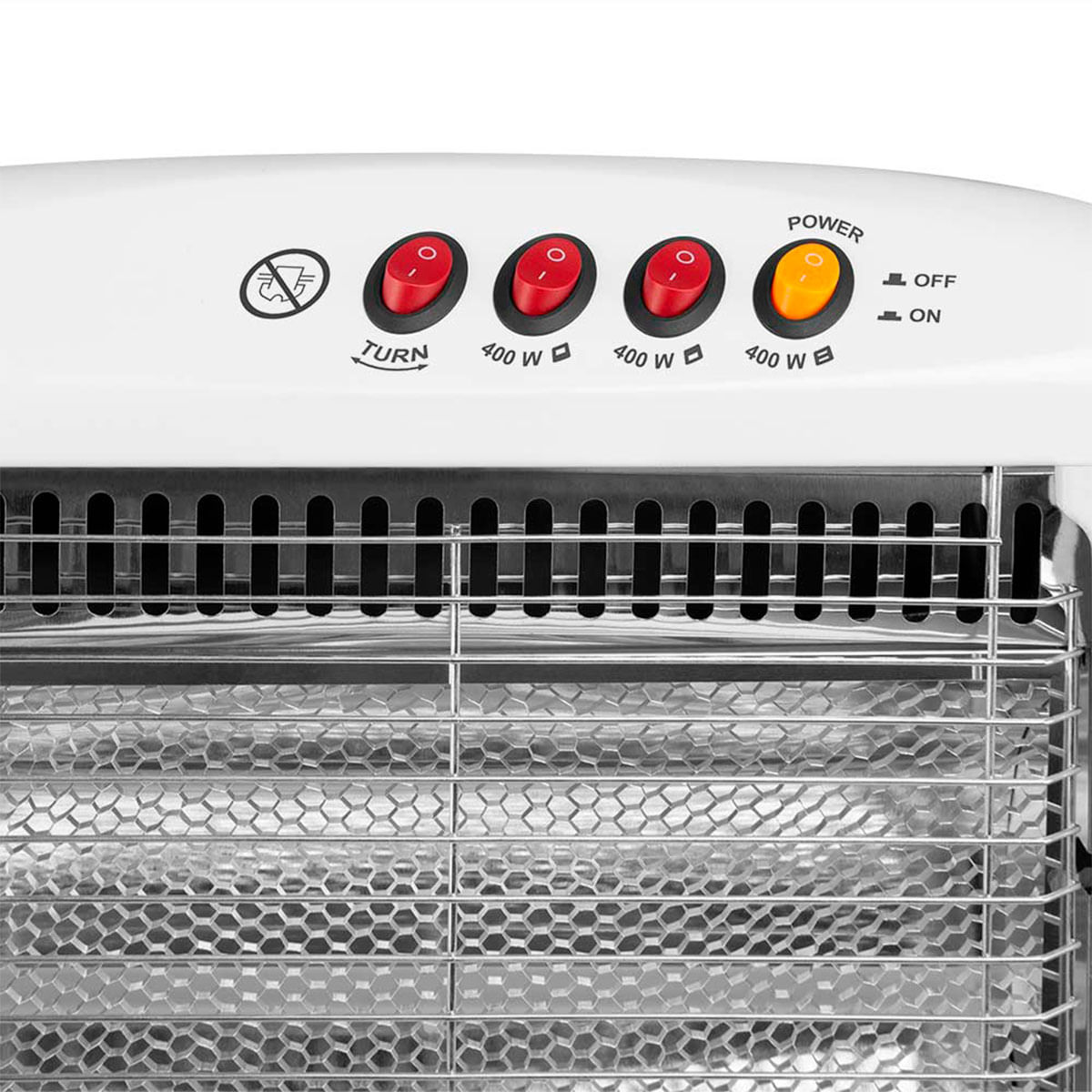 Estufa halógena Orbegozo BP 0303 B 1200W oscilante blanco 4