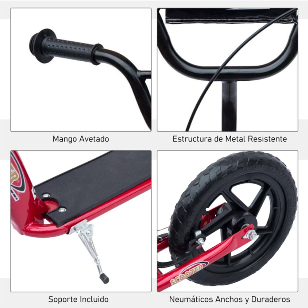 patinete-infantil-plegable-ajustable-rojo-partes