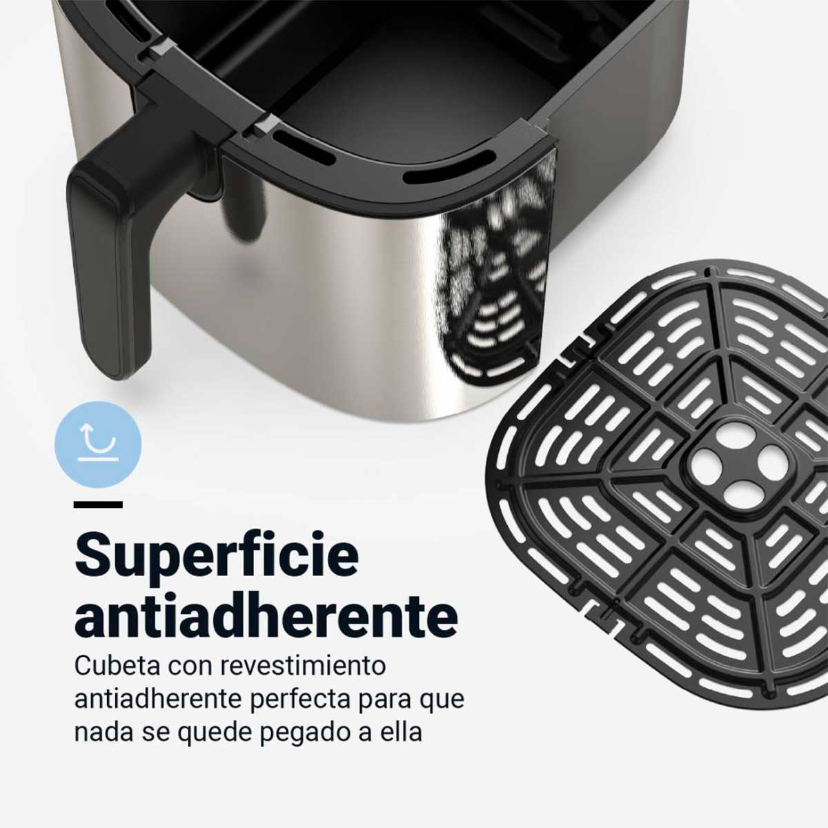Freidora de aire Air Crispy 6006B Universal Blue 1600W 6,5L con accesorios negro/inox 5