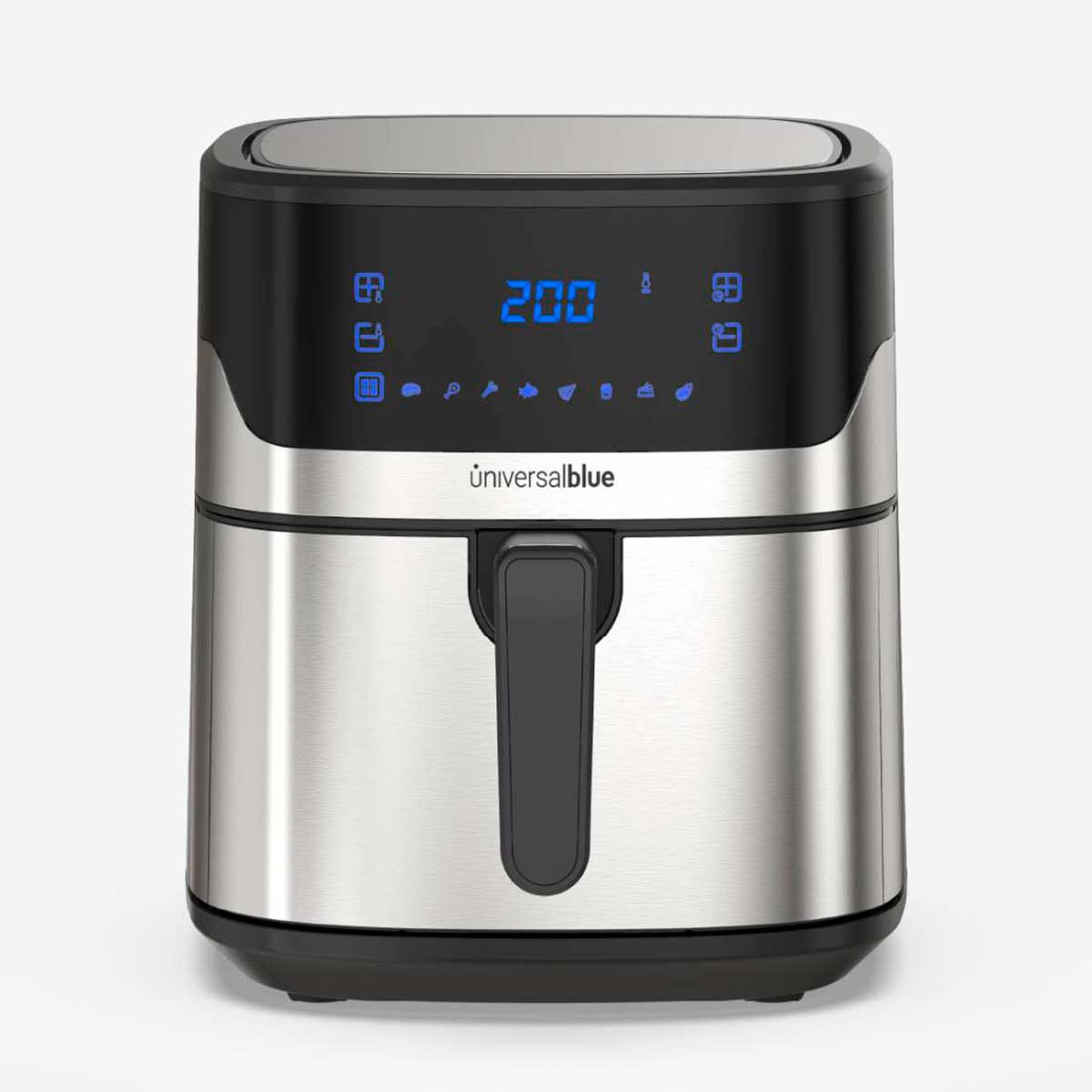 Freidora de aire Air Crispy 6006B Universal Blue 1600W 6,5L con accesorios negro/inox 6