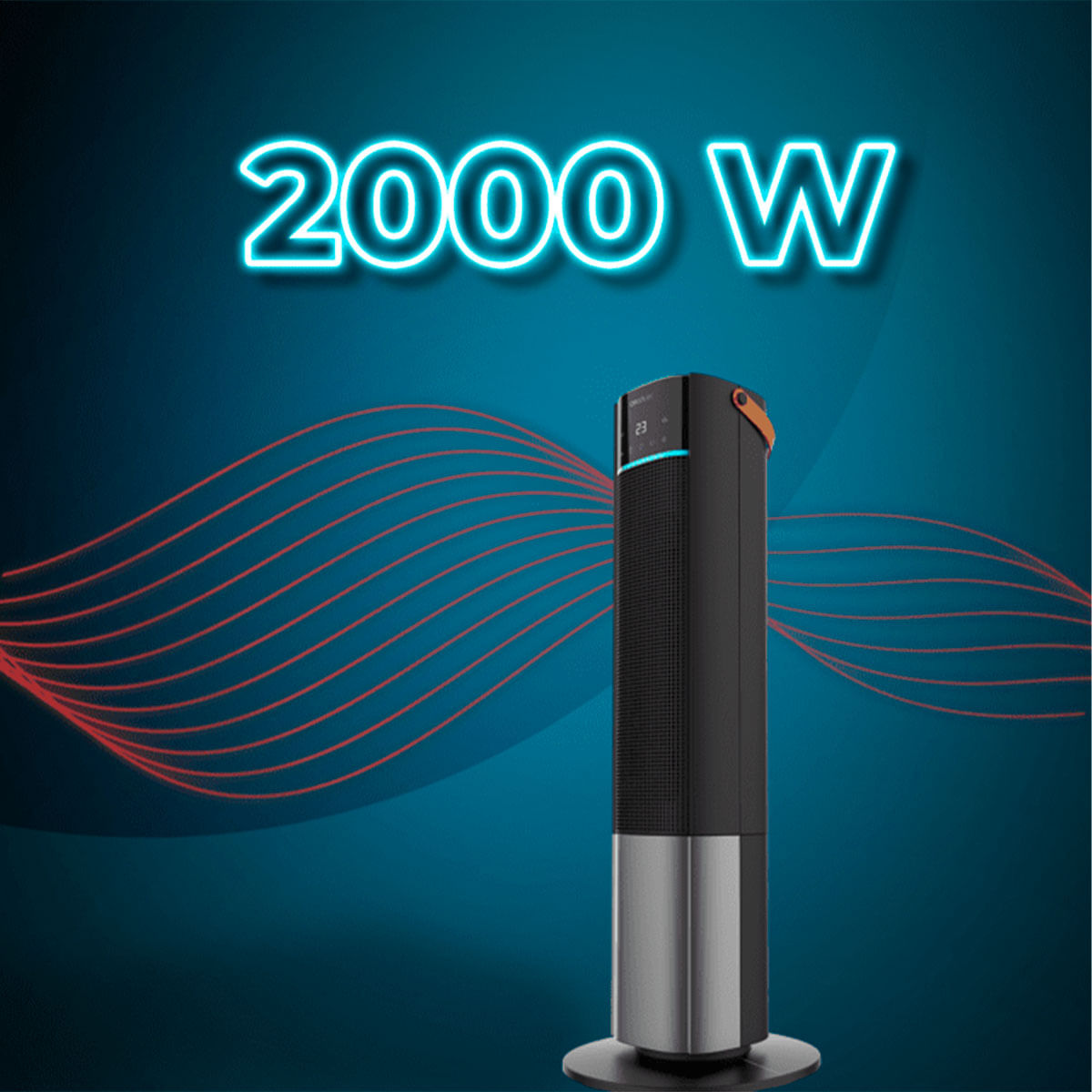 Calefactor cerámico Cecotec ReadyWarm 2070 Max Ceramic Rotate Smart 2000W oscilante negro 3
