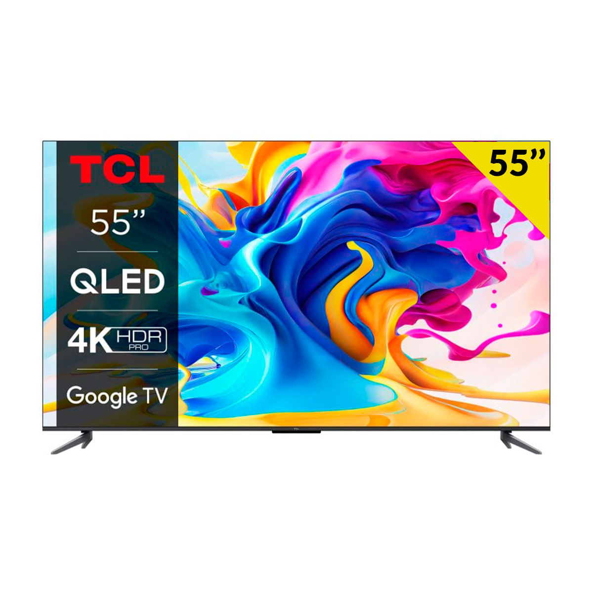 Televisor Smart TV TCL C64 Series 55’’ QLED 4K UHD Google TV G negro