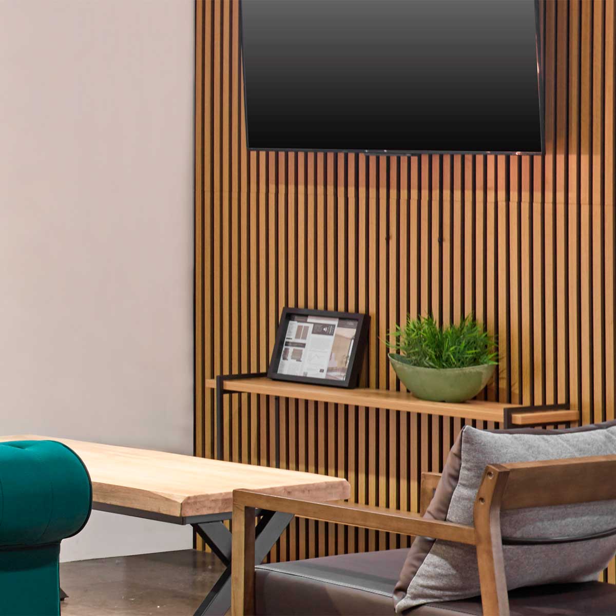 Pack de 2 paneles acústicos Pet Acustic Sound roble Nordish/negro 120x60 cm 2