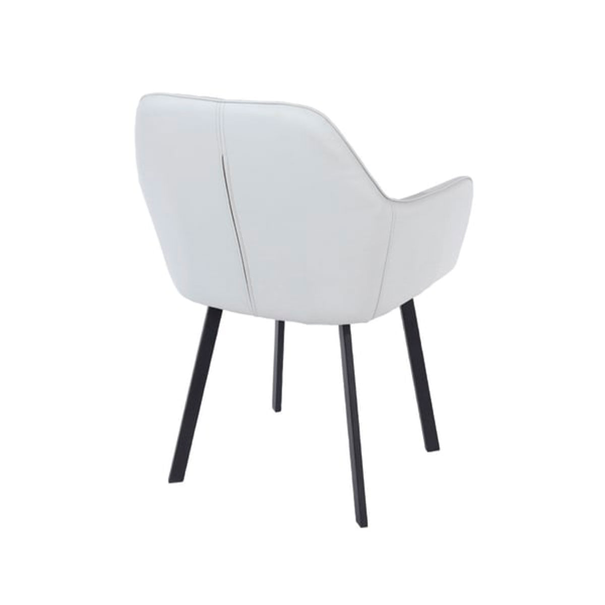 Pack de 2 sillas de comedor Easy polipiel gris 83x55x58 cm 3