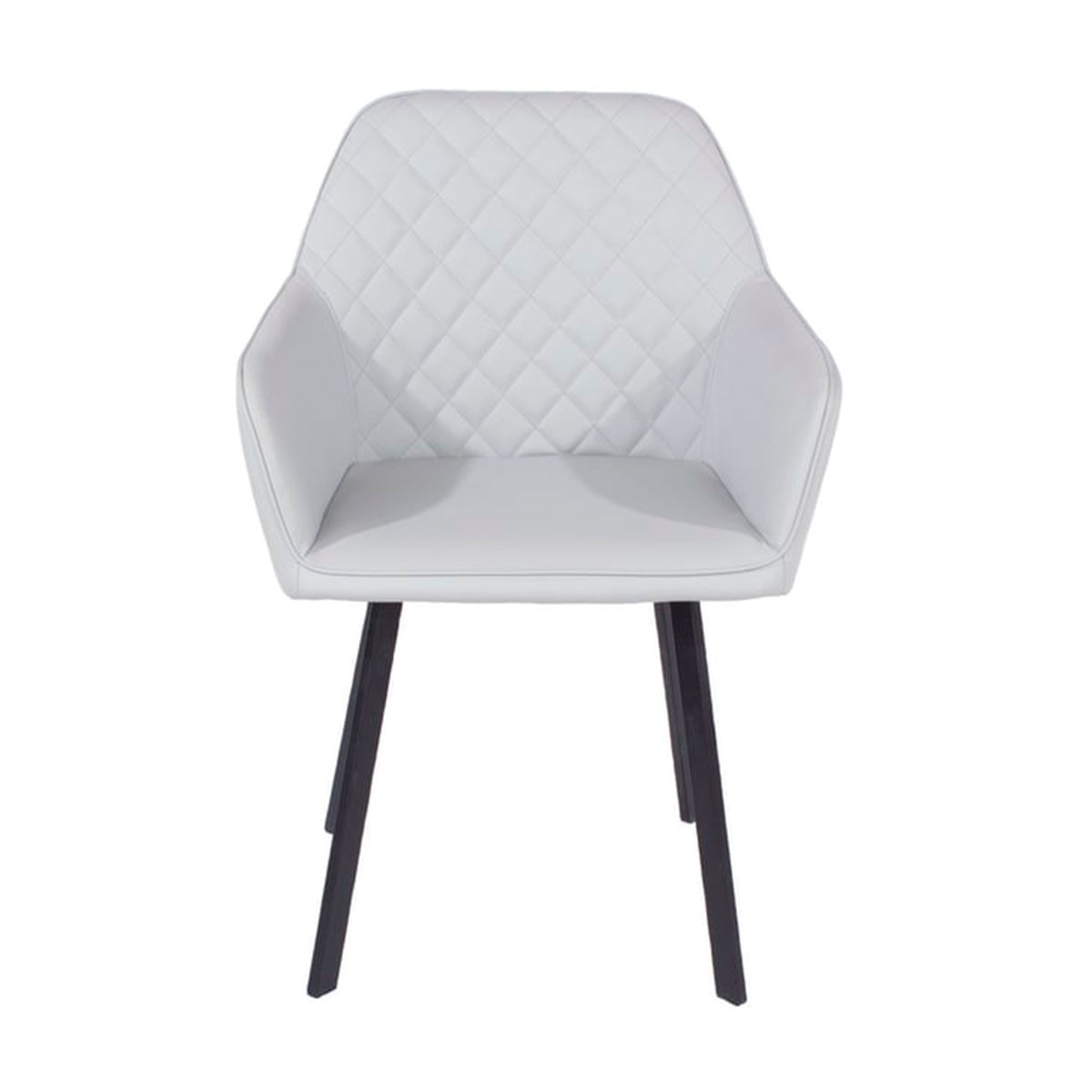 Pack de 2 sillas de comedor Easy polipiel gris 83x55x58 cm 4