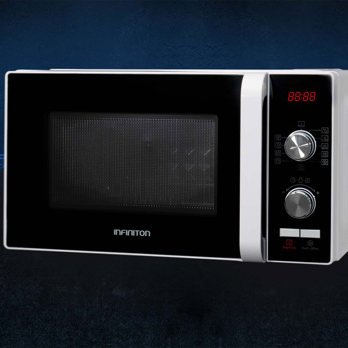 Microondas Infiniton MW-F201 700W 20L tecnología sin plato blanco 3