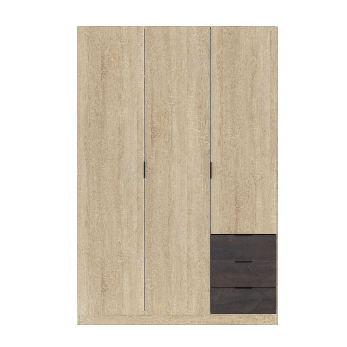 armario-lc-3-puertas-3-cajones-roble-oxido-frente