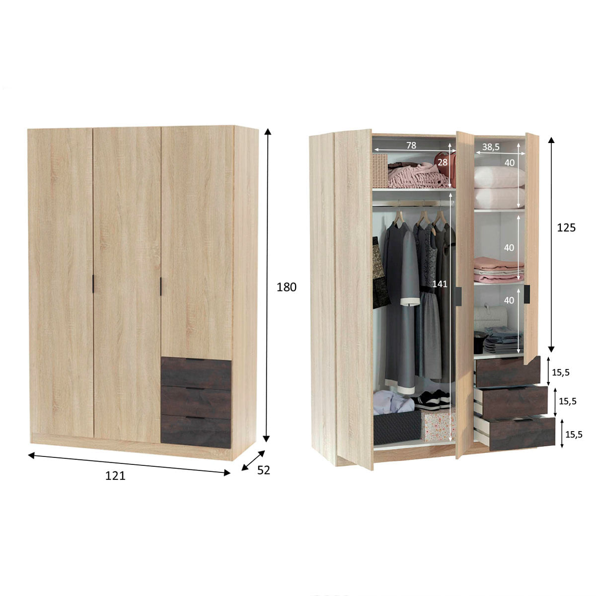 armario-lc-3-puertas-3-cajones-roble-oxido-medidasl